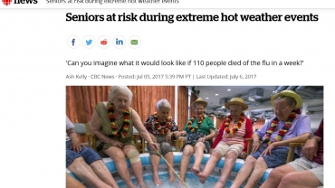 Seniors at risk during extreme hot weather events – From CBC.CA